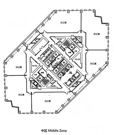 中银大厦中区户型图 中银大厦中区户型图